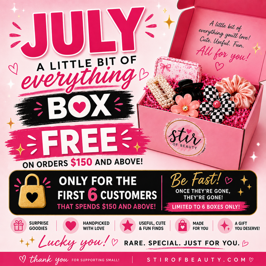 FREE JULY “A LITTLE BIT OF EVERYTHING” BOX 🎁✨
on orders $150+ today only!