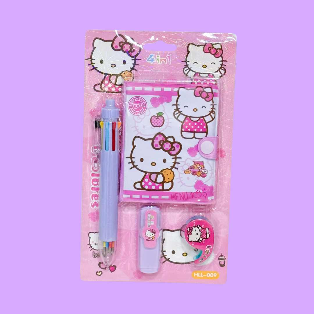 Kawaii Stationery Set ( 4 Pcs ) - Available in 7 Styles