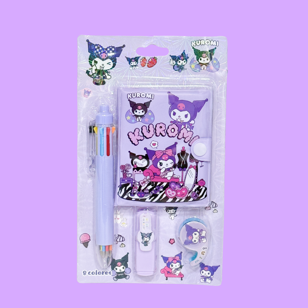 Kawaii Stationery Set ( 4 Pcs ) - Available in 7 Styles