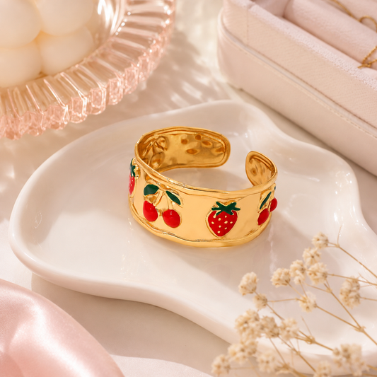Berry Sweet Cuff Bracelet | Tarnish Resistant