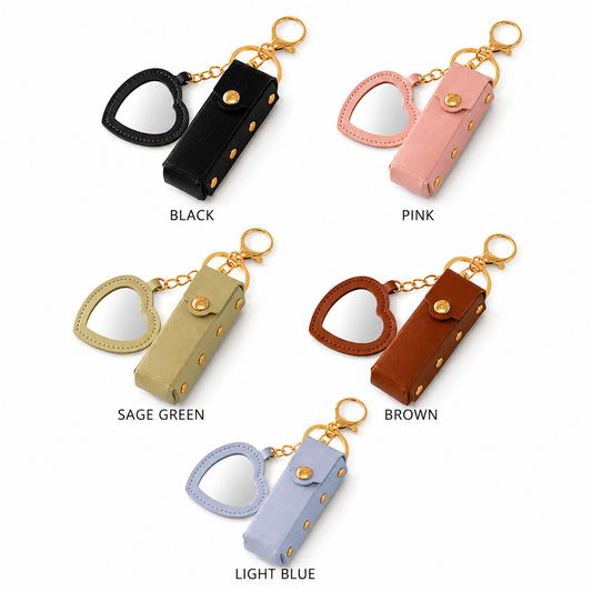 Portable Lip Balm Holder With Mirror