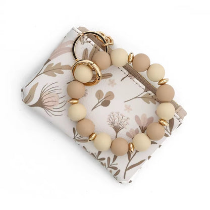 Removable Beaded Wristlet Zip Pouch