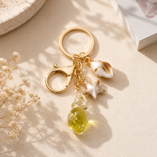 Starfish & Shell Bag Charm