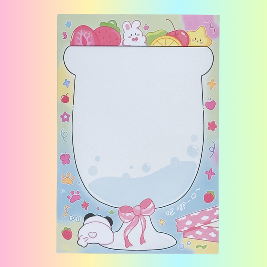 Panda & Bunny Fruit Memo Pad