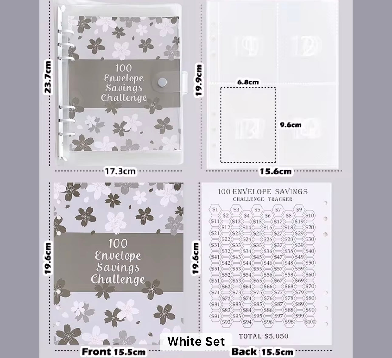 100 Envelope Savings Challenge Binders