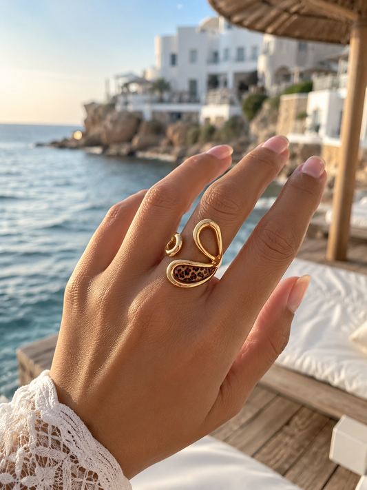 Leopard Wrap Ring | Tarnish Resistant