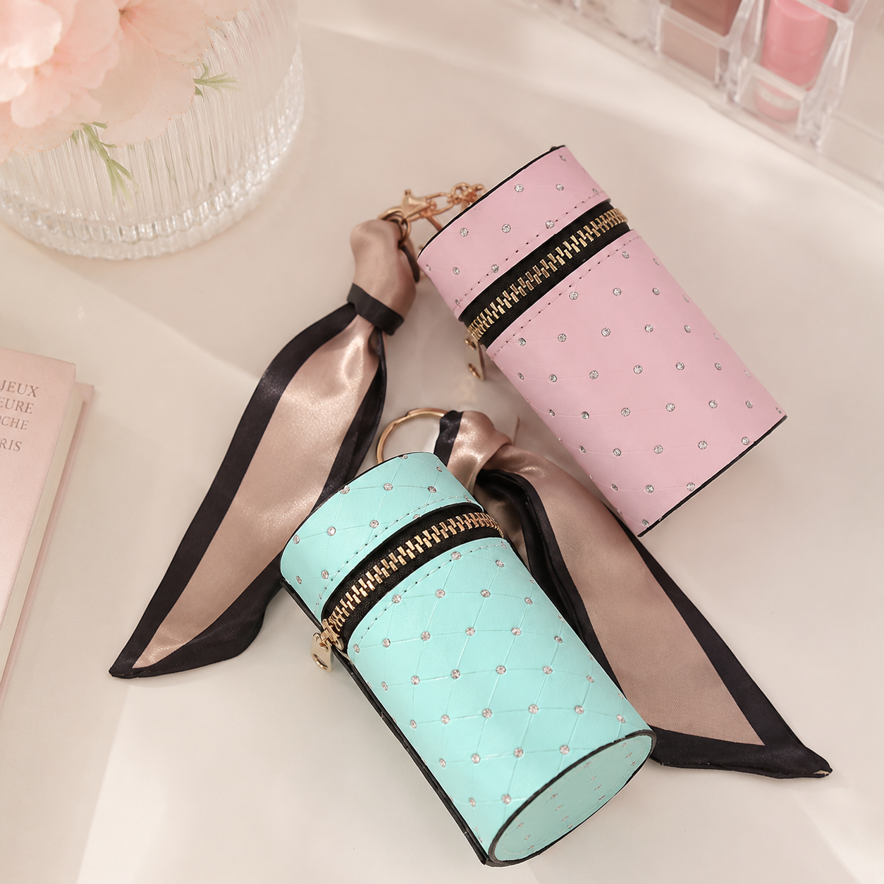 Bling Lip Holder Bag Charm