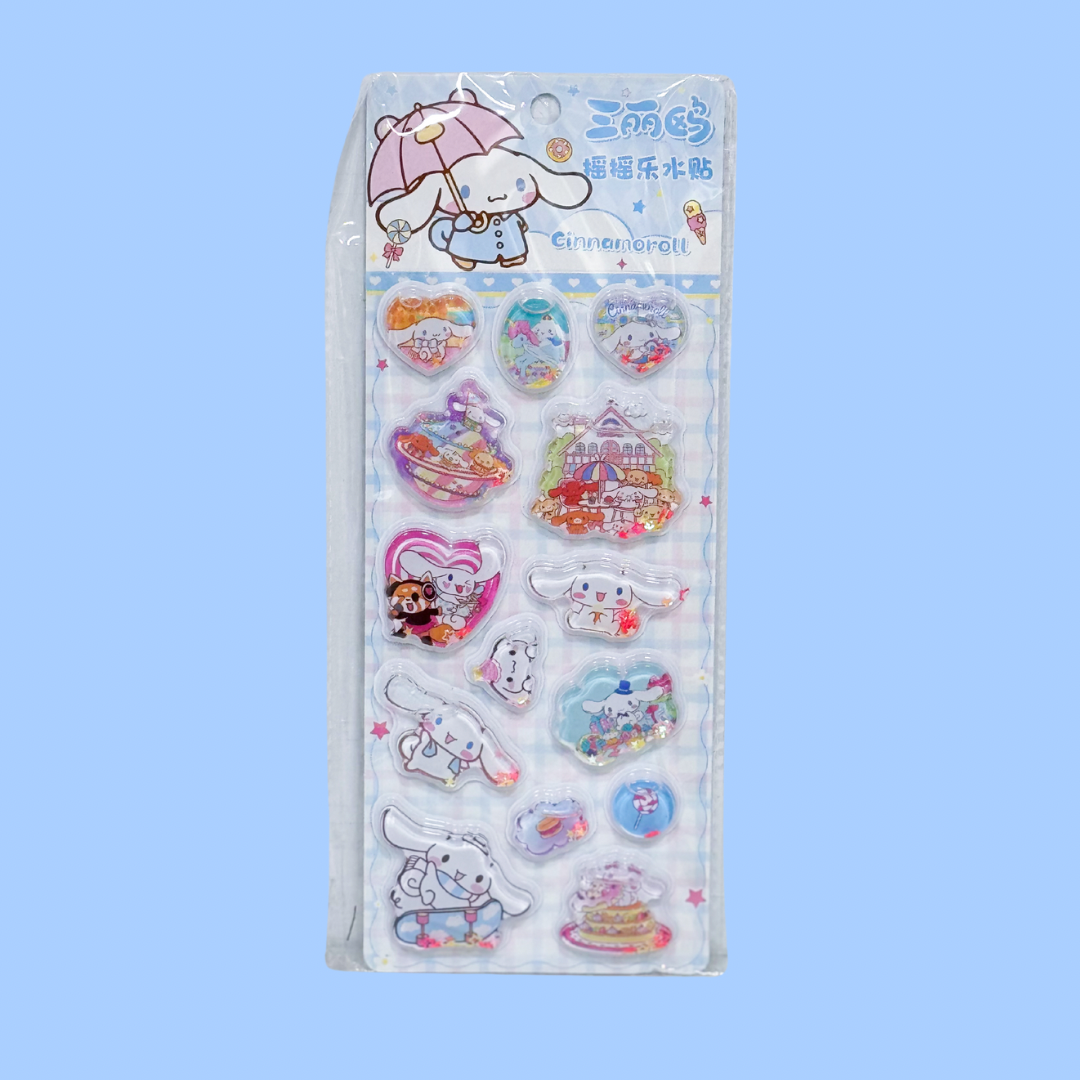 Puffy Cartoon Stickers ( 8 Styles Available  )