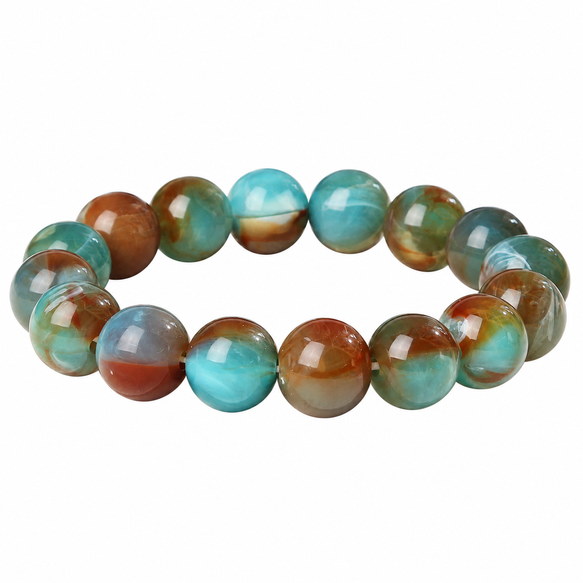 Swirl Glass Beaded Bracelet