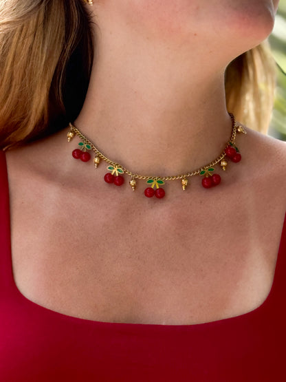 Cherry On Top Charm Necklace