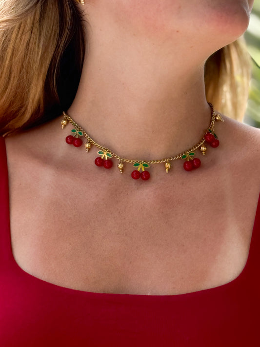 Cherry On Top Charm Necklace
