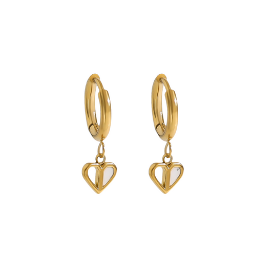 Love Drop Huggie Earrings | B-95