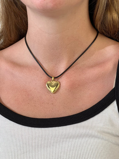 Sweetheart Puffed Necklace