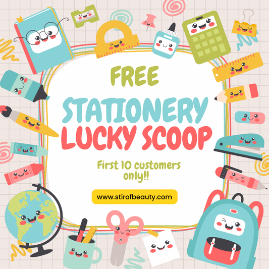 FREE REGULAR SIZE KAWAII STATIONERY LUCKY SCOOP ON ORDERS $85 AND ABOVED!! ( Add 1 Quantity per order )