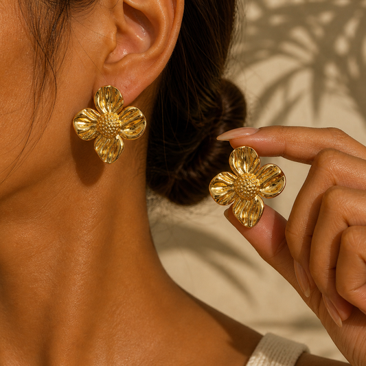 Chunky Sunflower Earrings