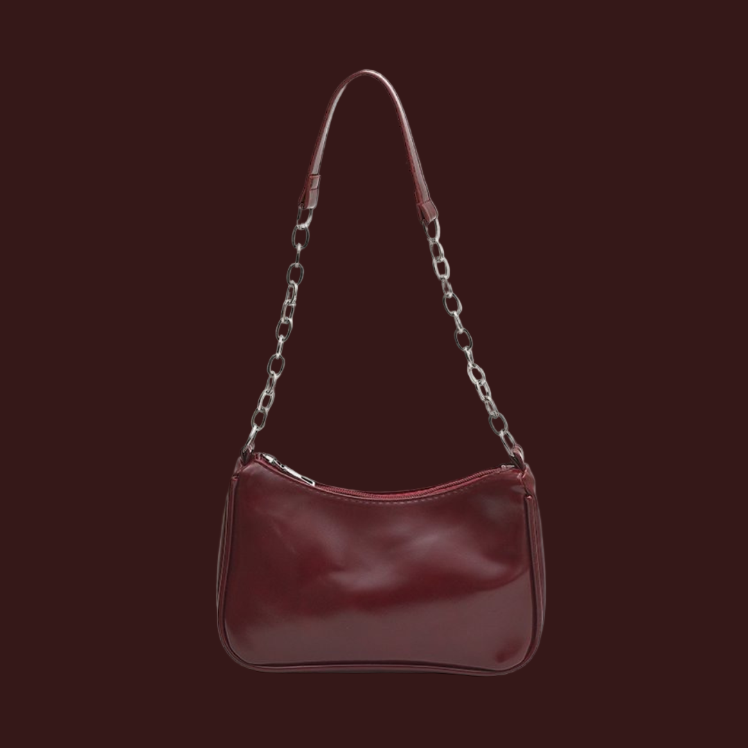 Chain Baguette Shoulder Bags ( 2 Colors Available )