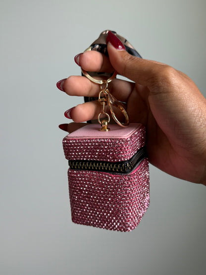 Rhinestone Mini Storage Bag Charm