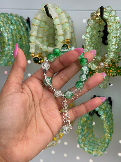 New Green Theme Beaded Bracelet