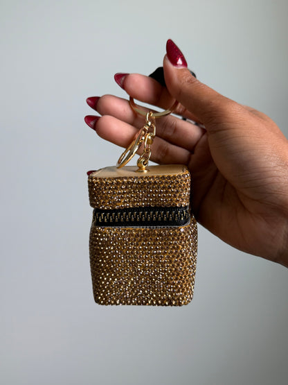 Rhinestone Mini Storage Bag Charm