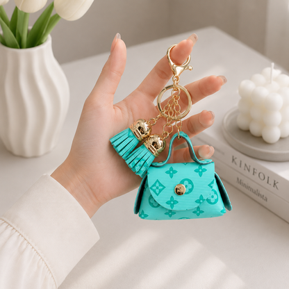 Mini Flower Bag Charm Keychain
