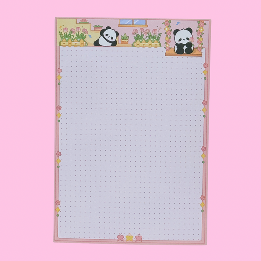 Garden View Panda Memo Pad