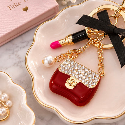 Glam Girl Purse Charm Keychain
