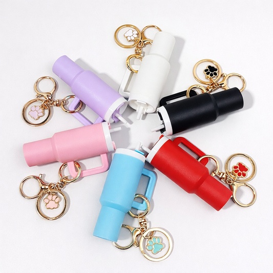 Mini Tumbler Purse Charm / Keychain