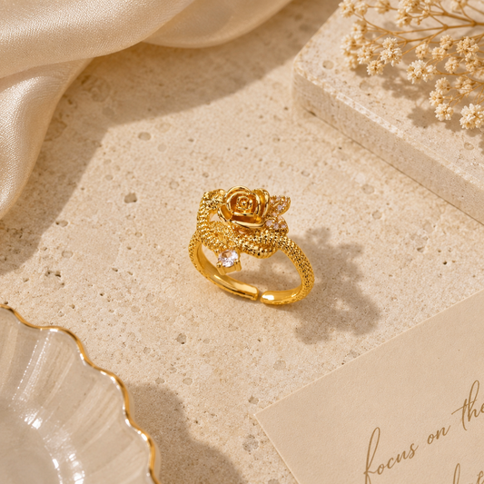 Enchanted Rose Ring | Tarnish Resistant - B187