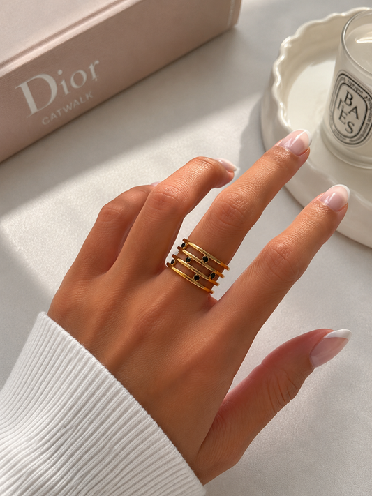 Midnight Orbit Ring | Tarnish Resistant B-27