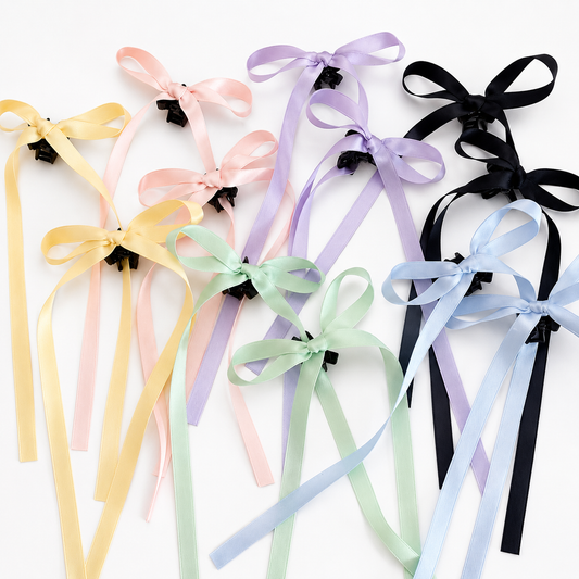 Bow Mini Hair Clips Set
