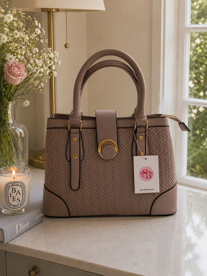 Woven Satchel Crossbody Bag
