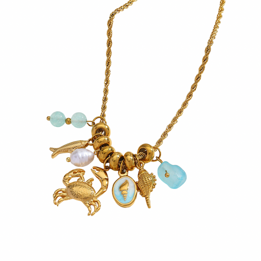 Crab Charm Necklace