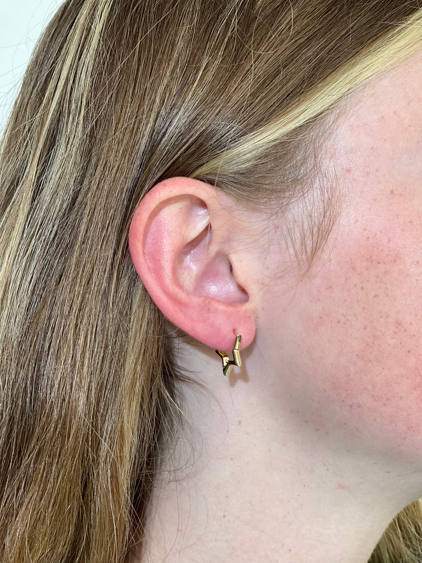 Star Hoop Earrings ( Non-Tarnish )