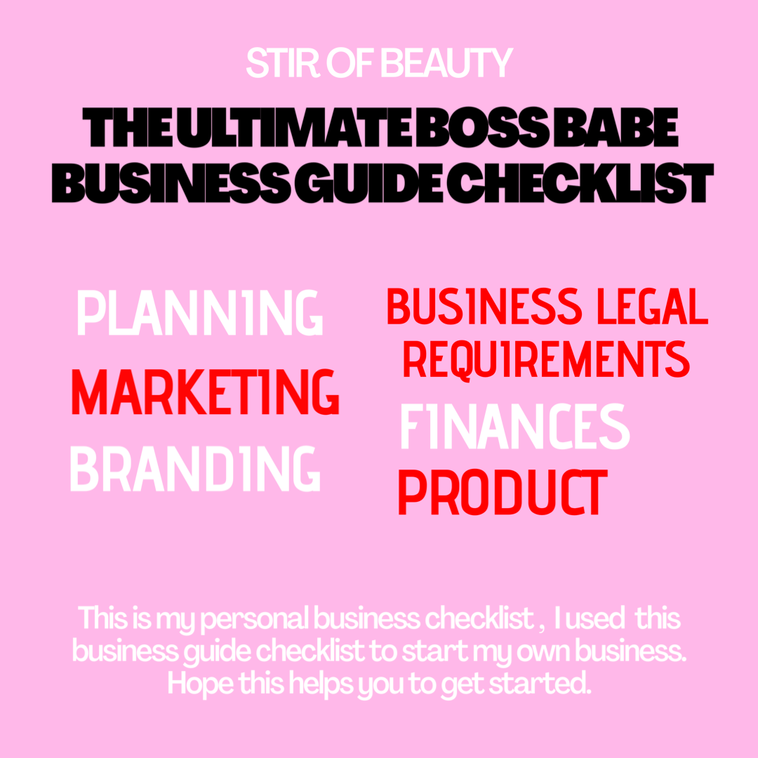 THE ULTIMATE BOSS BABE BUSINESS GUIDE CHECKLIST