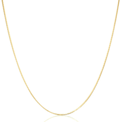 Sophia Thin Chain Necklace ( 18K solid gold )