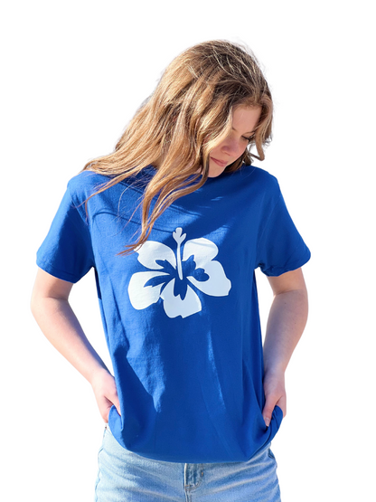 Hibiscus T-Shirt ( Blue )