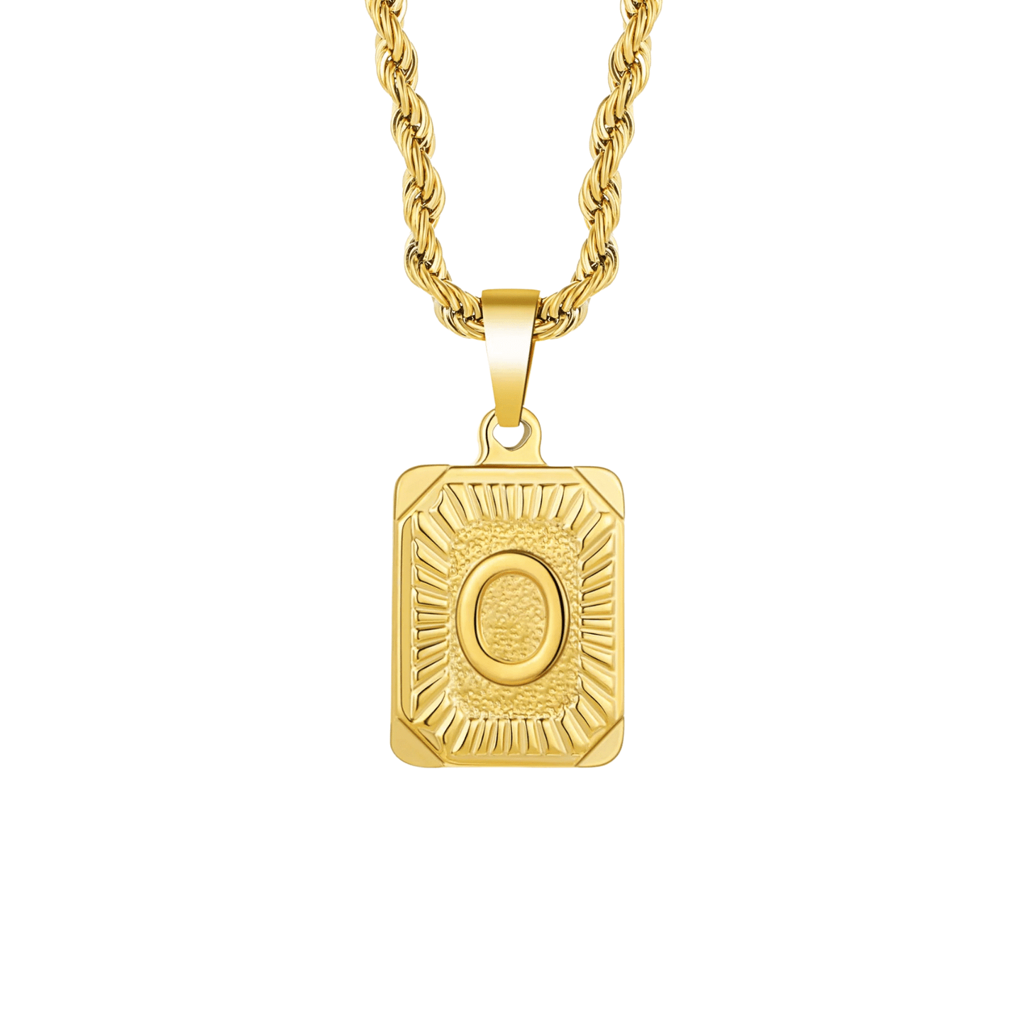 Tablet Initial Necklace