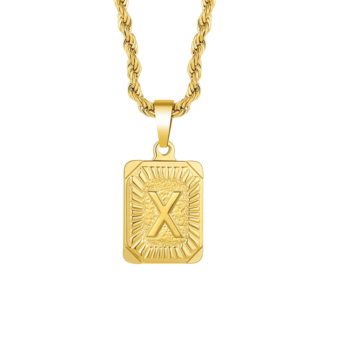 Tablet Initial Necklace